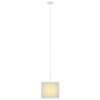 HOMCOM Linen Pendant Light - E27 Lampshade For Living Room - Bedroom - White | TJ Hughes
