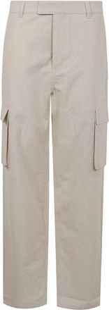 Daily Paper Clothing Linnen Cargobroek - Dames - Straight fit broeken - Beige - L - Linnen - Broeken