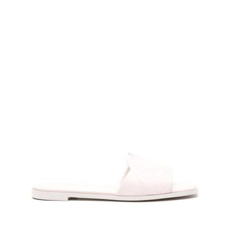 Alexander McQueen Alexander McQueen, Sliders, female, Beige, Size: 6 1/2 US Seal Leather Slides