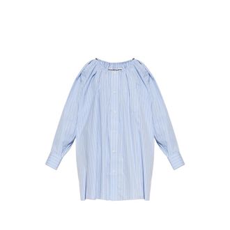 Alexander Wang Striped Off-shoulder Dress