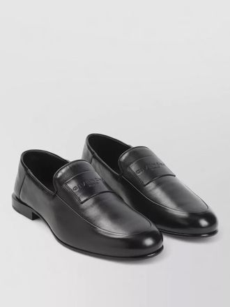 Givenchy round toe smooth finish leather loafers