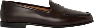 Kiton Loafer van geborsteld kalfsleer - Heren - Loafers - Bruin - 45 EU - Leer - Schoenen