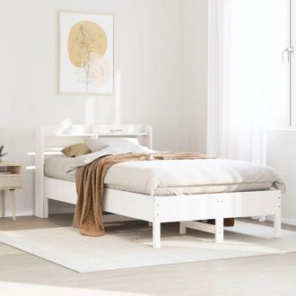 Berkfield Home Bed Frame without Mattress White 90x190 cm Single Solid Wood Pine