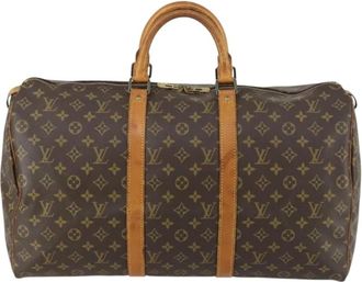 Louis Vuitton Pre-owned Weekend Bags, female, Brown, Size: ONE SIZE Pre-owned Vintage Monogram Keepall Travel Bag