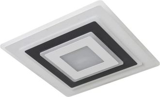 Lindby L&aacute;mpara de techo LED de pl&aacute;stico blanco