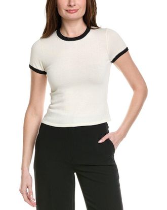 SIMKHAI Carmen Ringer Knit Silk-Blend Top