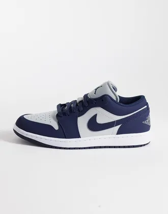 Nike Jordan Nike - Air Jordan 1 - Sneakers basse blu navy e grigio chiaro