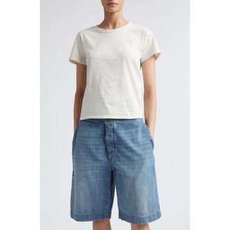 Maison Margiela Embroidered Logo Cotton T-Shirt in Vintage White at Nordstrom, Size X-Small