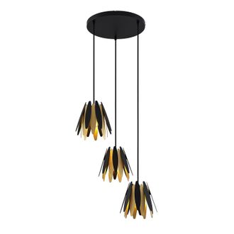 Lucande L&aacute;mpara Colgante lounit En Negro De Metal - Lucande