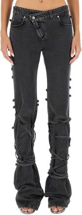 Alexander McQueen Jeans With Knotted Detail-Donna