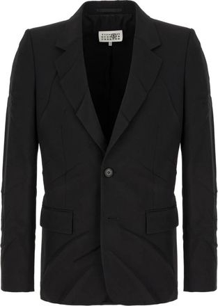 Maison Margiela Stijlvolle Jassen en Vesten Collectie - Heren - Blazers - Zwart - S - Wol - Jassen