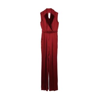 Max Mara Dames, Jumpsuits & Playsuits, Rood, Maat: M Satijn