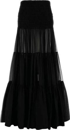 Saint Laurent Crêpe rok - Zwart