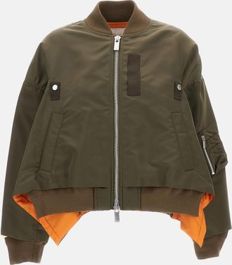 sacai Giacca In Nylon Twill