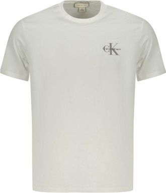 Calvin Klein Witte Katoenen heren T-shirt