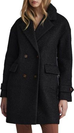 NVLT Mixed Media Coat in Black at Nordstrom Rack, Size X-Small