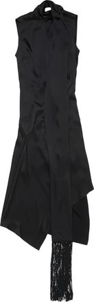 Acne Studios asymmetric fringed dress - Black