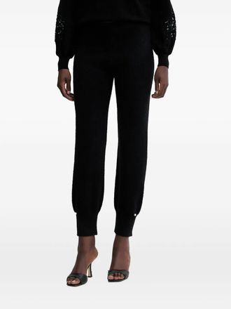 Twin-Set Pantaloni sportivi con dettaglio perla - Nero