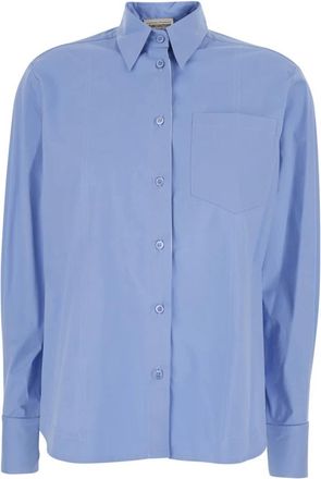 Semicouture Pocket Shirt - Dames - Overhemden - Blauw - M - Katoen - Overhemden