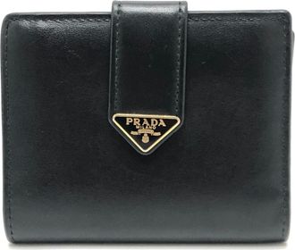 Prada Black Leather Wallet (Bi-Fold) (Pre-Owned)