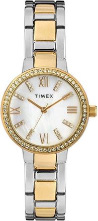 Timex Womens Swarovski Mother Of Pearl Dial Watch