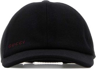 Gucci Black Wool Baseball Cap