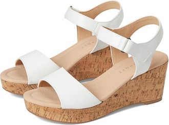 Journee Collection Ranae Womens Wedge Shoes White : 9.5 M, Faux Leather