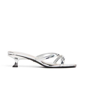 Mallet Footwear Elisa Patent Low Heel Shoes in Silver at Nordstrom, Size 6