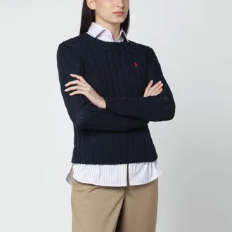 Polo Ralph Lauren Navy cotton cable-knit sweater