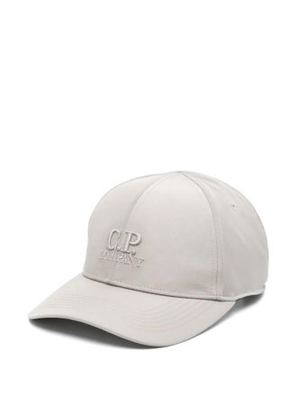C.P. Company logo-embroidered cap - Grey