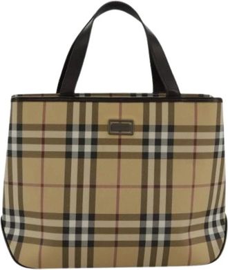 Burberry Pre-owned Tote Bags, female, Beige, Size: ONE SIZE Pre-owned Nova check handbag