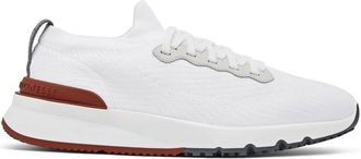 Brunello Cucinelli STRETCH KNIT SNEAKERS Size: 41, colour: WHITE