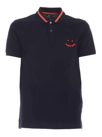 Paul Smith Ps Happy polo shirt in black