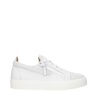Giuseppe Zanotti Giuseppe Zanotti Mens Sneakers White/Light Gray Leather