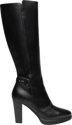Nero Giardini Guanto High Boot - Dames - Hoge Laarzen - Zwart - 37 EU - Leer - Schoenen