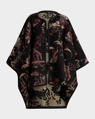 Etro Reversible Jacquard Cape