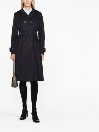 Herno Womens Trench - Black Cotton - Size EU 46 (Womens)