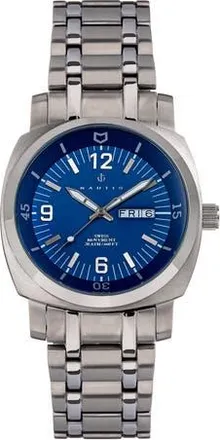 Nautis Stealth Bracelet Watch w/Day/Date in Blue at Nordstrom