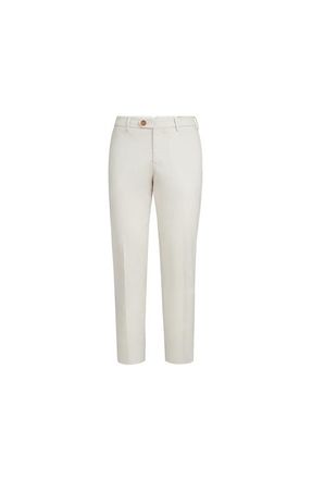 Brunello Cucinelli Comfort gabardine trousers in Off-White at Nordstrom, Size 48 It