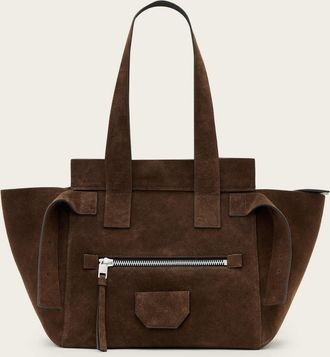 AllSaints Cow Suede Perez Suede Shoulder Bag, Size: 24x28x29cm