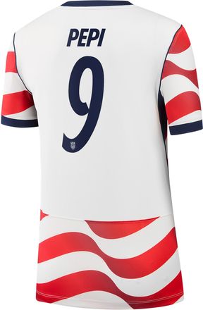 Nike Ricardo Pepi USMNT 2026 Stadium Home Nike Womens Dri-FIT Soccer Jersey in White | NN203993606-USM