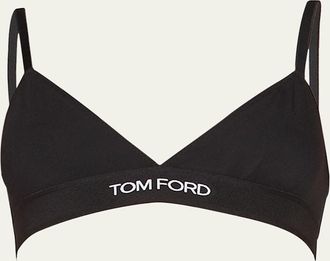 Tom Ford Contrast Logo-Band Bra