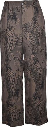 Vivienne Westwood Broeken, Heren, Veelkleurig, L, Linnen, Krall Elastische Broek