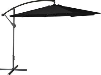 Happy Garden Sombrilla redonda excéntrica 3,50m de acero y lona color negra