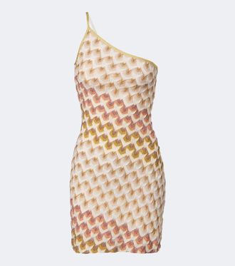 Missoni Vestido corto asim&eacute;trico de lam&eacute;