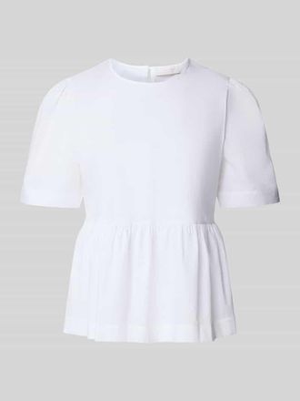 Rich & Royal Bluse mit Rundhalsausschnitt und Knopfverschluss in Weiss, Gr&ouml;&szlig;e 38