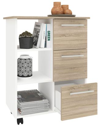 ebuy24 Vcm Carrito De Cocina Carrito De Picking Dimensiones Carro De Cocina Aprox. Al. 85 X An. 68 X T. 38 Cm Suficiente Espacio De Almacenamiento Y Tres Caj
