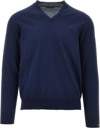 Prada V-neck cotton sweater Man 48