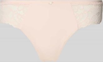 HUGO BOSS String mit Spitzenbesatz Modell THONG_BLOSSOM in Rosa, Gr&ouml;&szlig;e XL