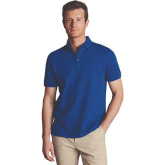 CHARLES TYRWHITT Solid Short Sleeve Cotton Tyrwhitt Pique Polo in Cobalt Blue at Nordstrom, Size Xx-Large S